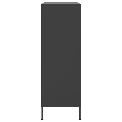 Aparador alto 68x39x113 cm aço preto