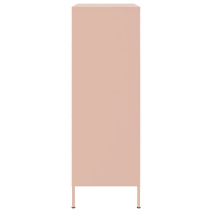 Aparador alto 68x39x113 cm aço rosa