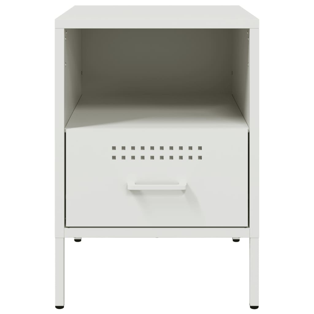 Mesa de cabeceira 36x39x50,5 cm aço branco