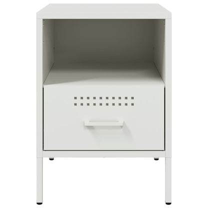 Mesa de cabeceira 36x39x50,5 cm aço branco