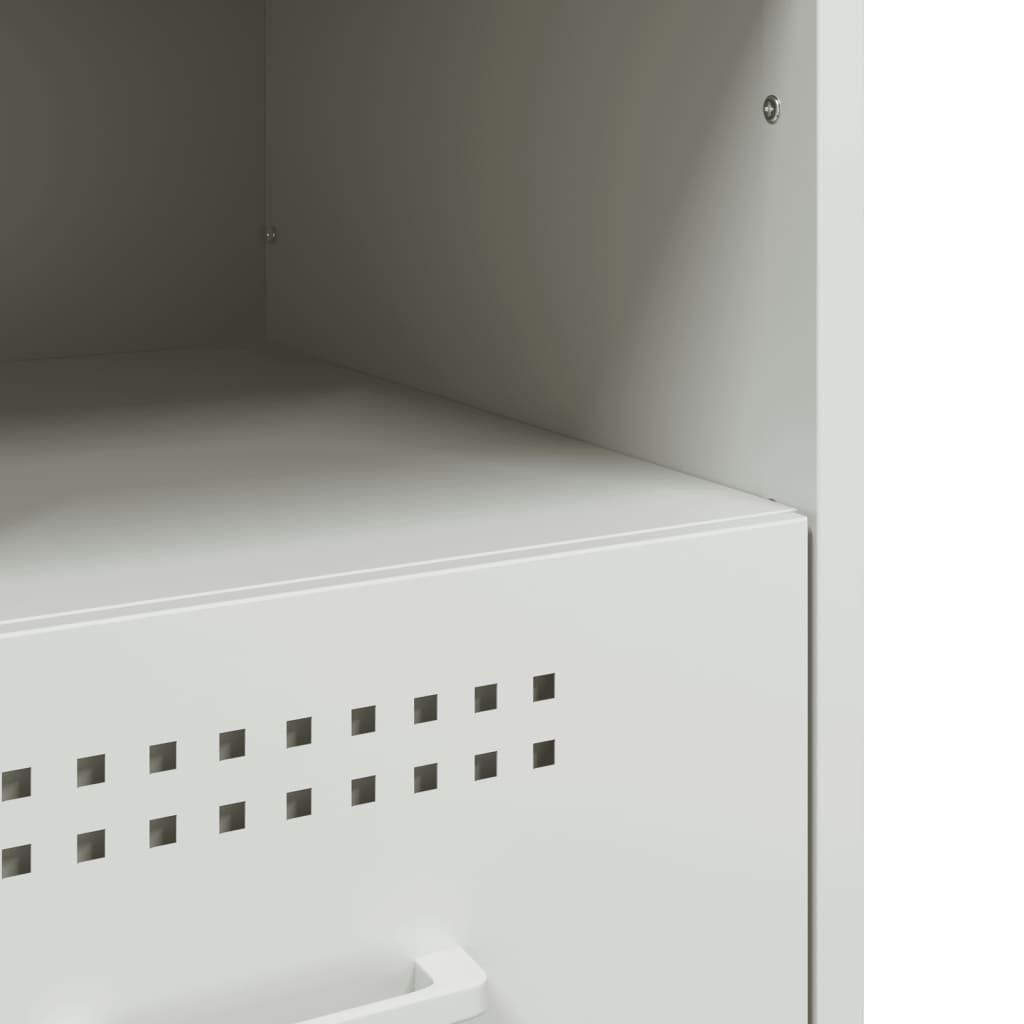 Mesa de cabeceira 36x39x50,5 cm aço branco