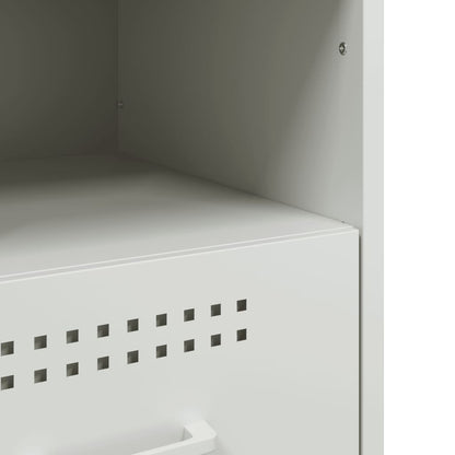Mesa de cabeceira 36x39x50,5 cm aço branco