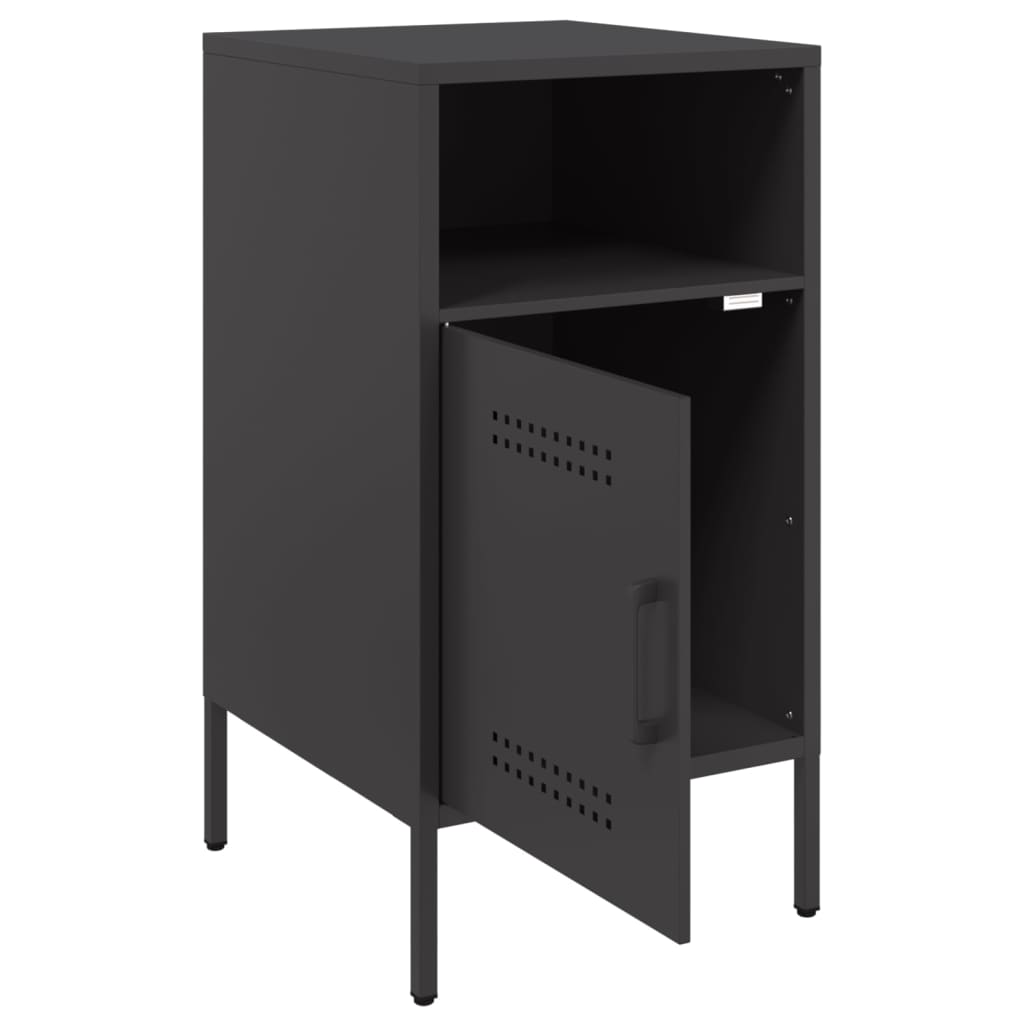 Mesa de cabeceira 36x39x68 cm aço preto