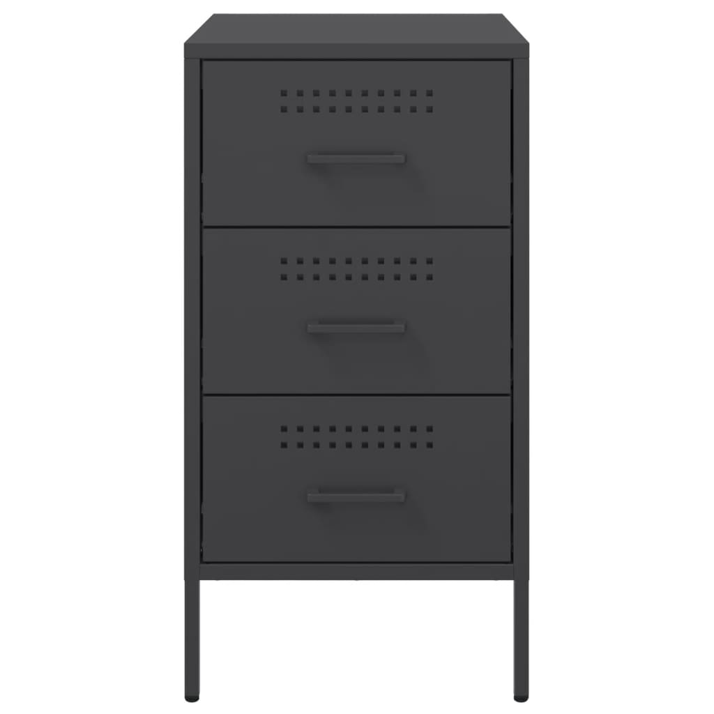Mesa de cabeceira 36x39x68 cm aço preto