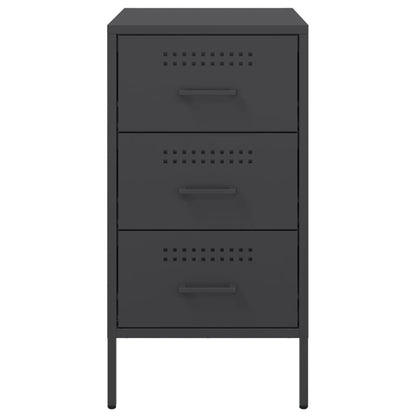 Mesa de cabeceira 36x39x68 cm aço preto