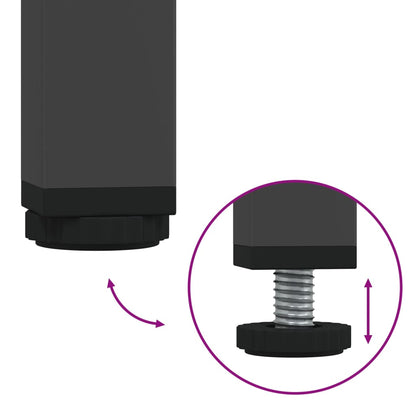 Mesa de cabeceira 36x39x68 cm aço preto