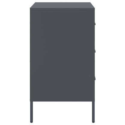 Mesas de cabeceira 2 pcs 36x39x68 cm aço antracite