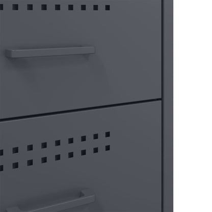 Mesas de cabeceira 2 pcs 36x39x68 cm aço antracite