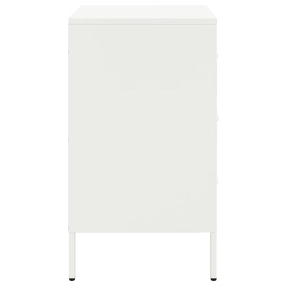 Mesa de cabeceira 36x39x68 cm aço branco