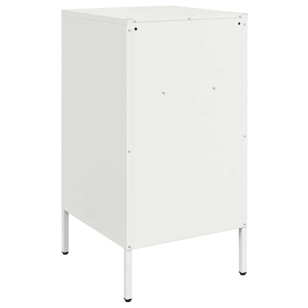 Mesa de cabeceira 36x39x68 cm aço branco