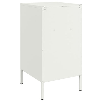 Mesa de cabeceira 36x39x68 cm aço branco