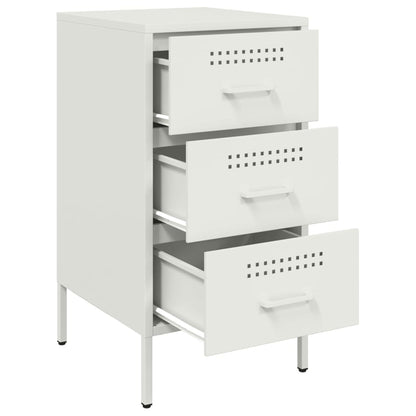 Mesa de cabeceira 36x39x68 cm aço branco