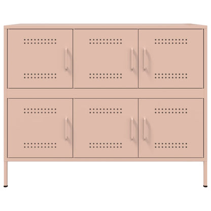Aparador 100,5x39x79 cm aço rosa