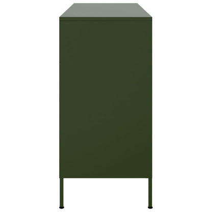 Aparador 100,5x39x79 cm aço verde-azeitona
