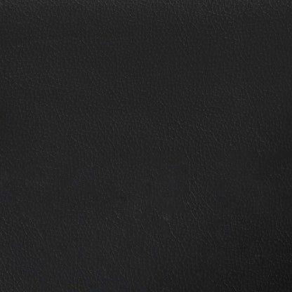 Chaise longue com almofadões couro artificial preto