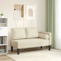 Chaise longue com almofadões couro artificial creme