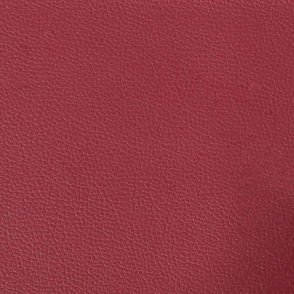 Chaise longue com almofadões couro artificial vermelho tinto