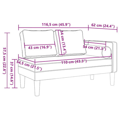 Chaise lounge com almofadões tecido preto