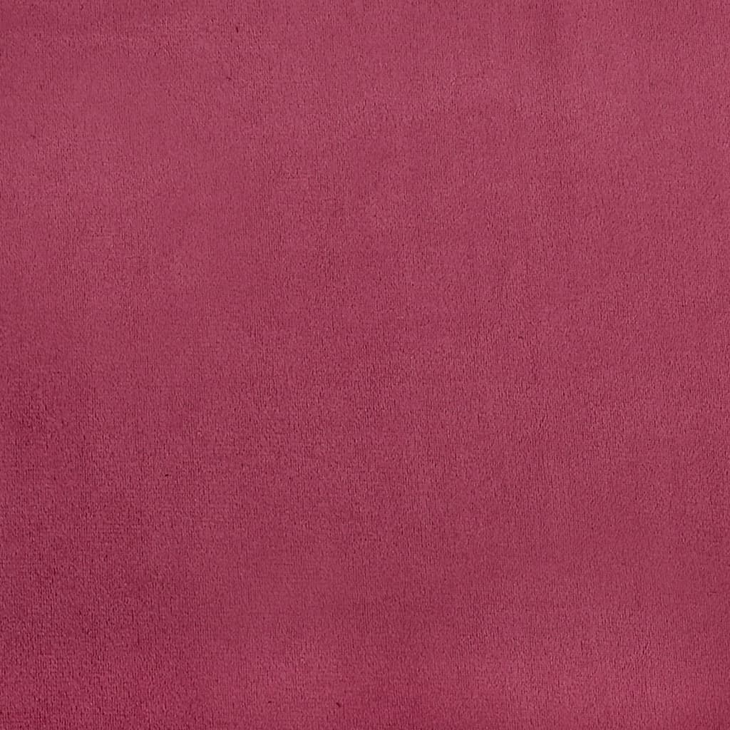 Chaise longue com almofadões veludo vermelho tinto