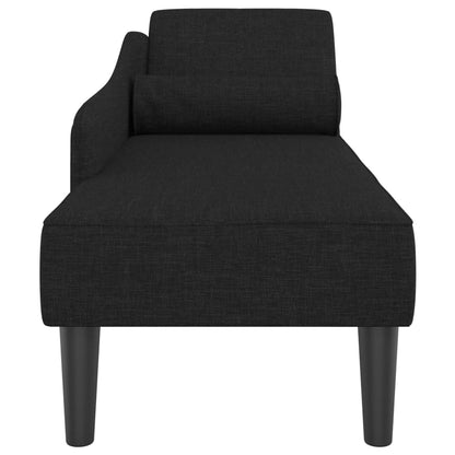 Chaise lounge com almofadões tecido preto