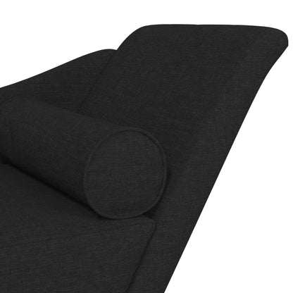 Chaise lounge com almofadões tecido preto
