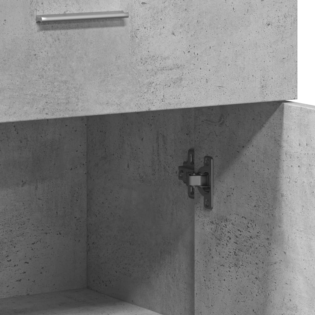 Aparadores 2 pcs 60x30x84 cm derivados madeira cinzento cimento