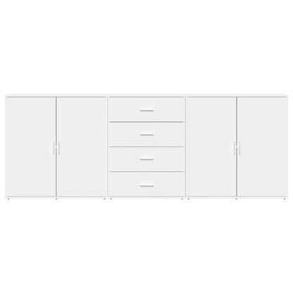 Aparadores 3 pcs madeira processada branco