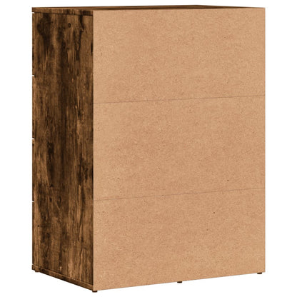 Aparadores 2 pcs 59x39x80 cm derivados madeira carvalho fumado