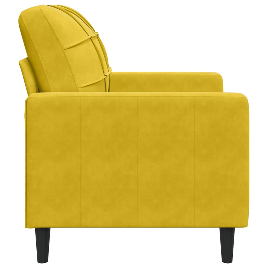 Poltrona veludo amarelo