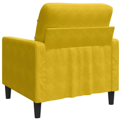 Poltrona veludo amarelo