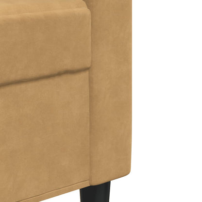 Poltrona veludo castanho