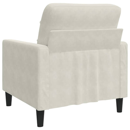 Poltrona veludo cor creme