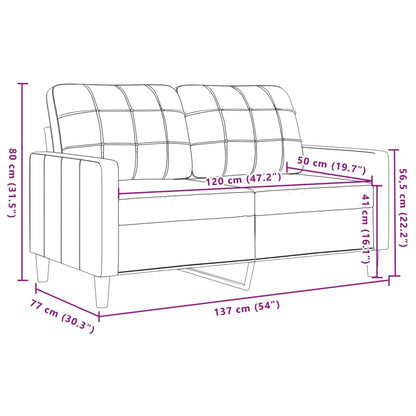 Sofá de 2 lugares veludo 120 cm rosa