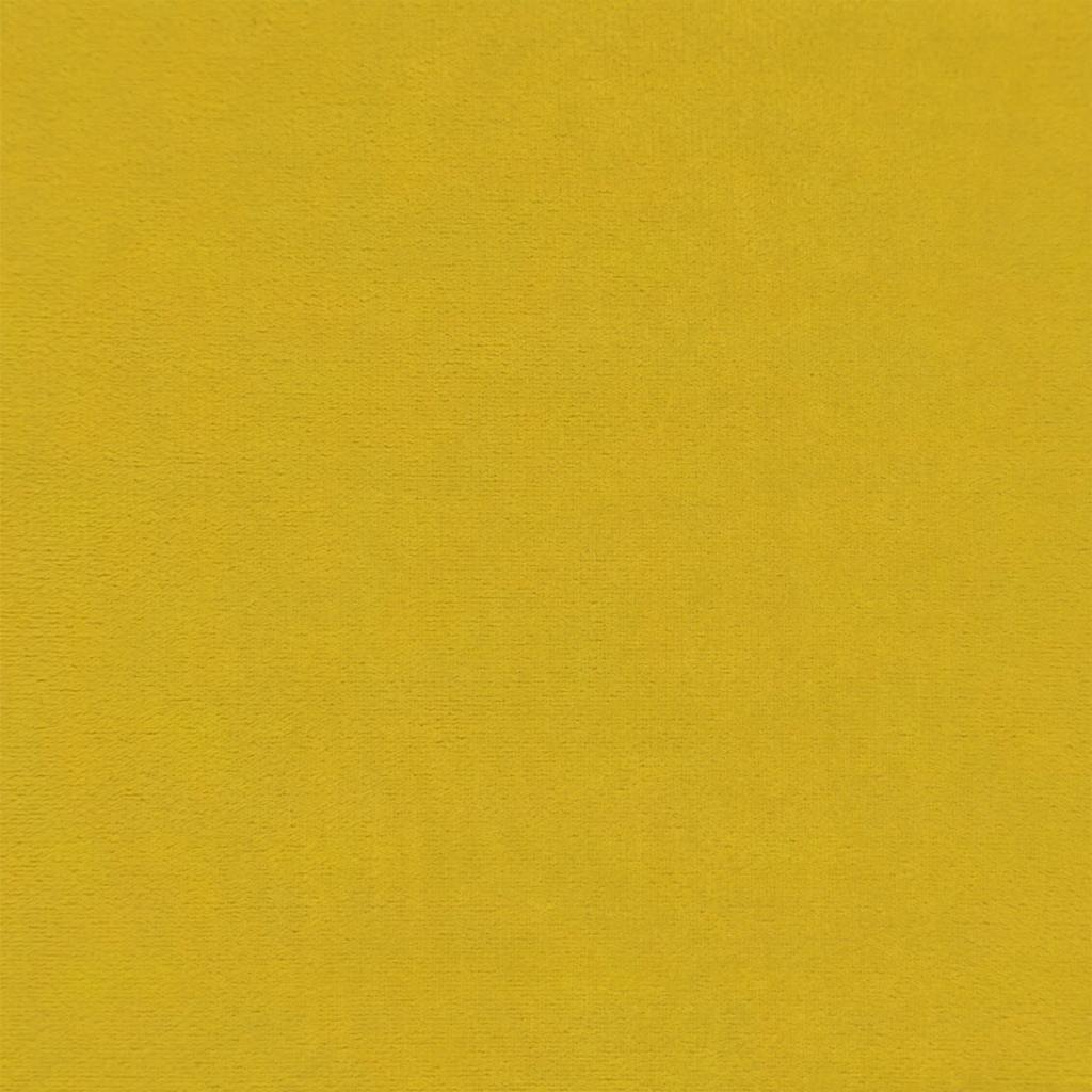 Sofá de 2 lugares veludo 120 cm amarelo