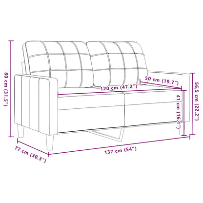 Sofá de 2 lugares veludo 120 cm amarelo