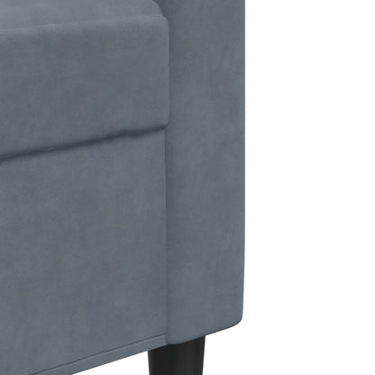 Sofá de 3 lugares 180 cm veludo cinza-escuro