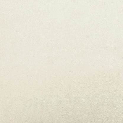 Sofá 2 lugares c/ almofadas decorativas 140 cm veludo creme