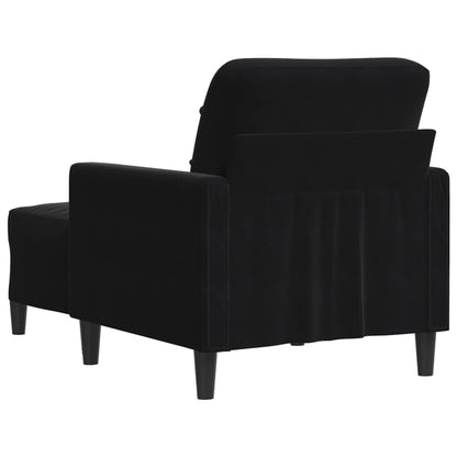 Poltrona com apoio de pés veludo preto