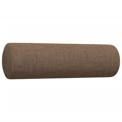 3pcs conjunto de sofás c/ almofadas decorativas tecido castanho