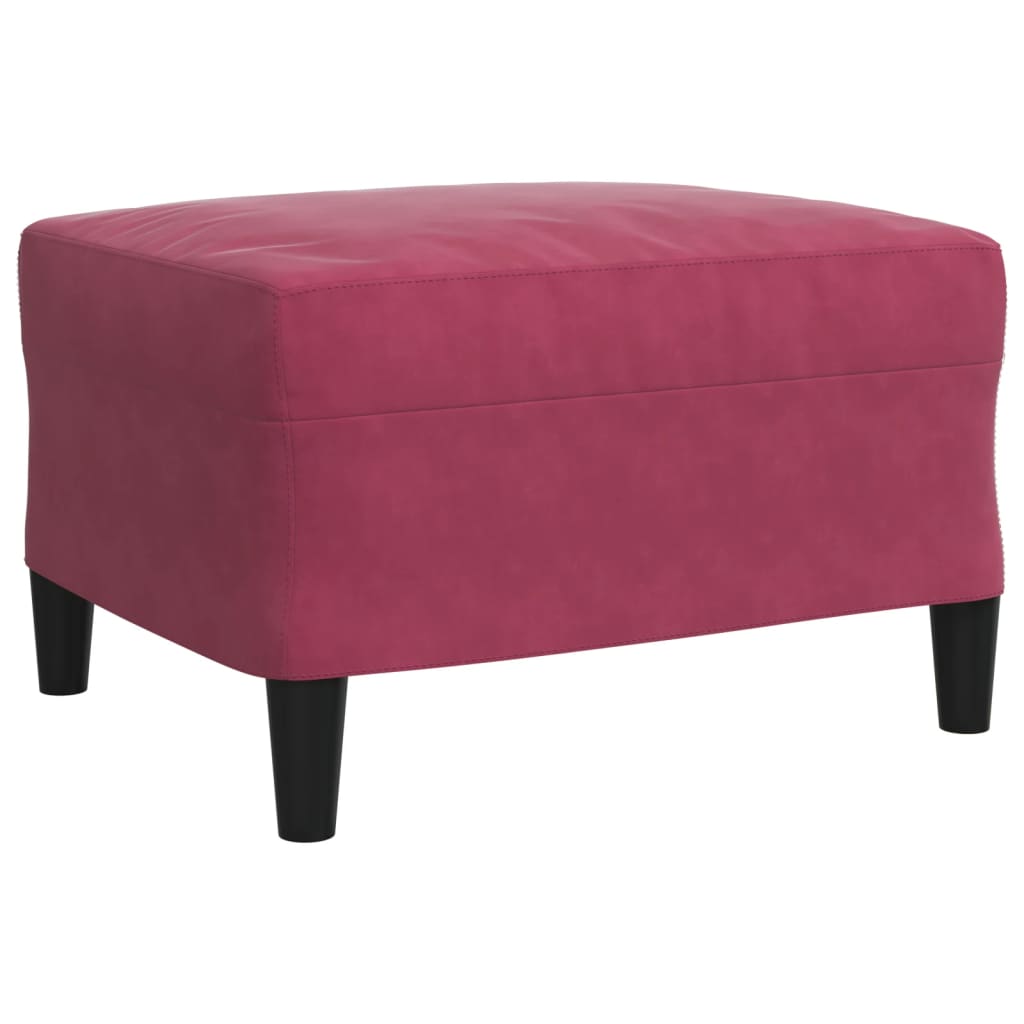 4 pcs conjunto de sofás com almofadões veludo vermelho tinto