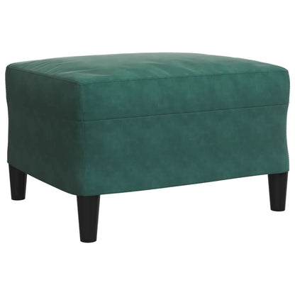 4 pcs conjunto sofás com almofadões e rolos veludo verde-escuro