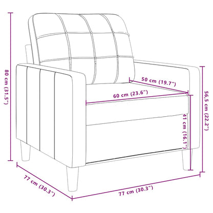 3 pcs conjunto de sofás com almofadões veludo cor creme