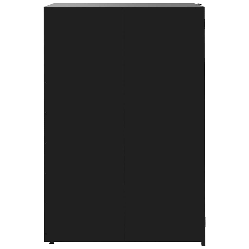 Abrigo para 3 caixotes do lixo 207x79x117 cm aço preto