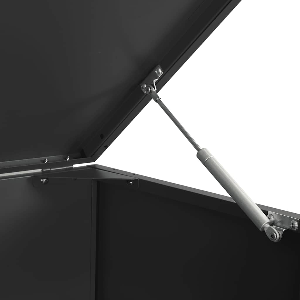 Abrigo para 4 caixotes do lixo 276x79x117 cm aço preto