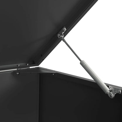 Abrigo para 4 caixotes do lixo 276x79x117 cm aço preto