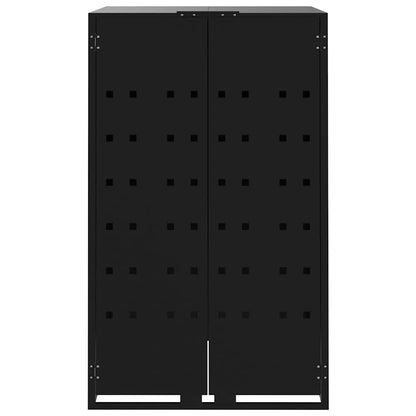 Abrigo para 6 caixotes do lixo 414x79x117 cm aço preto