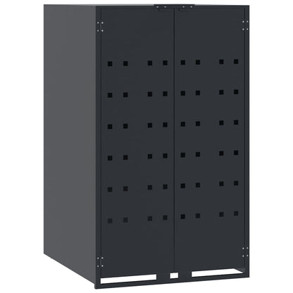 Abrigo para 2 caixotes do lixo 138x79x117 cm aço antracite