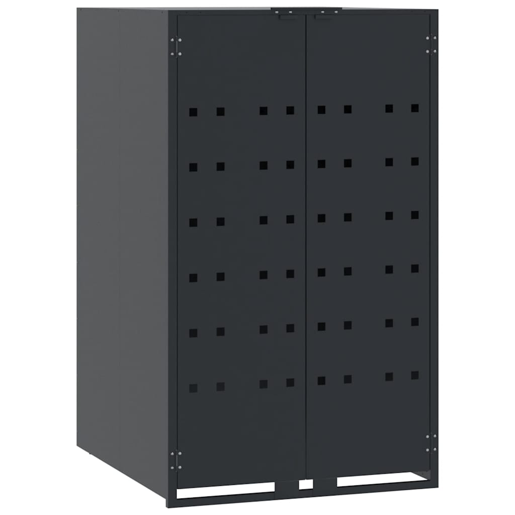 Abrigo para 3 caixotes do lixo 207x79x117 cm aço antracite