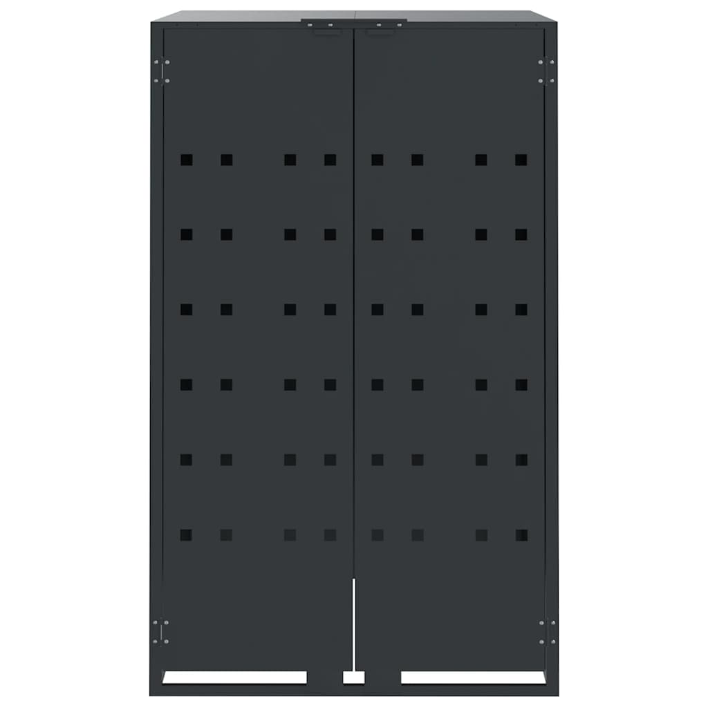 Abrigo para 3 caixotes do lixo 207x79x117 cm aço antracite