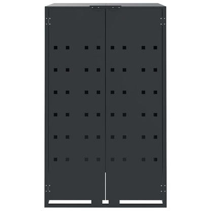 Abrigo para 3 caixotes do lixo 207x79x117 cm aço antracite